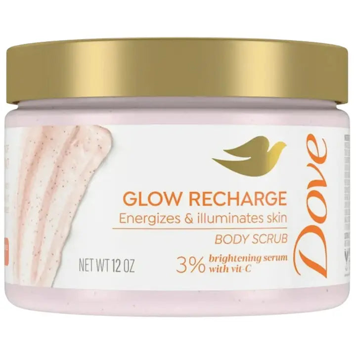 Dove Glow Recharge Body Scrub, Energizes & Illuminates Skin, 12 oz